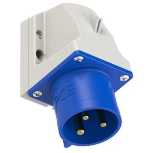 Wall-Mounted Industrial Plug 3-Pin